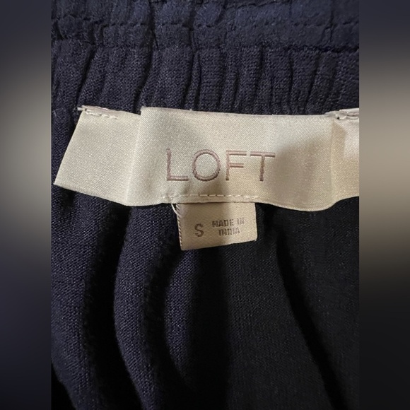 Ann Taylor Loft Blue Blouse Off The Shoulder Top Small - Picture 5 of 5